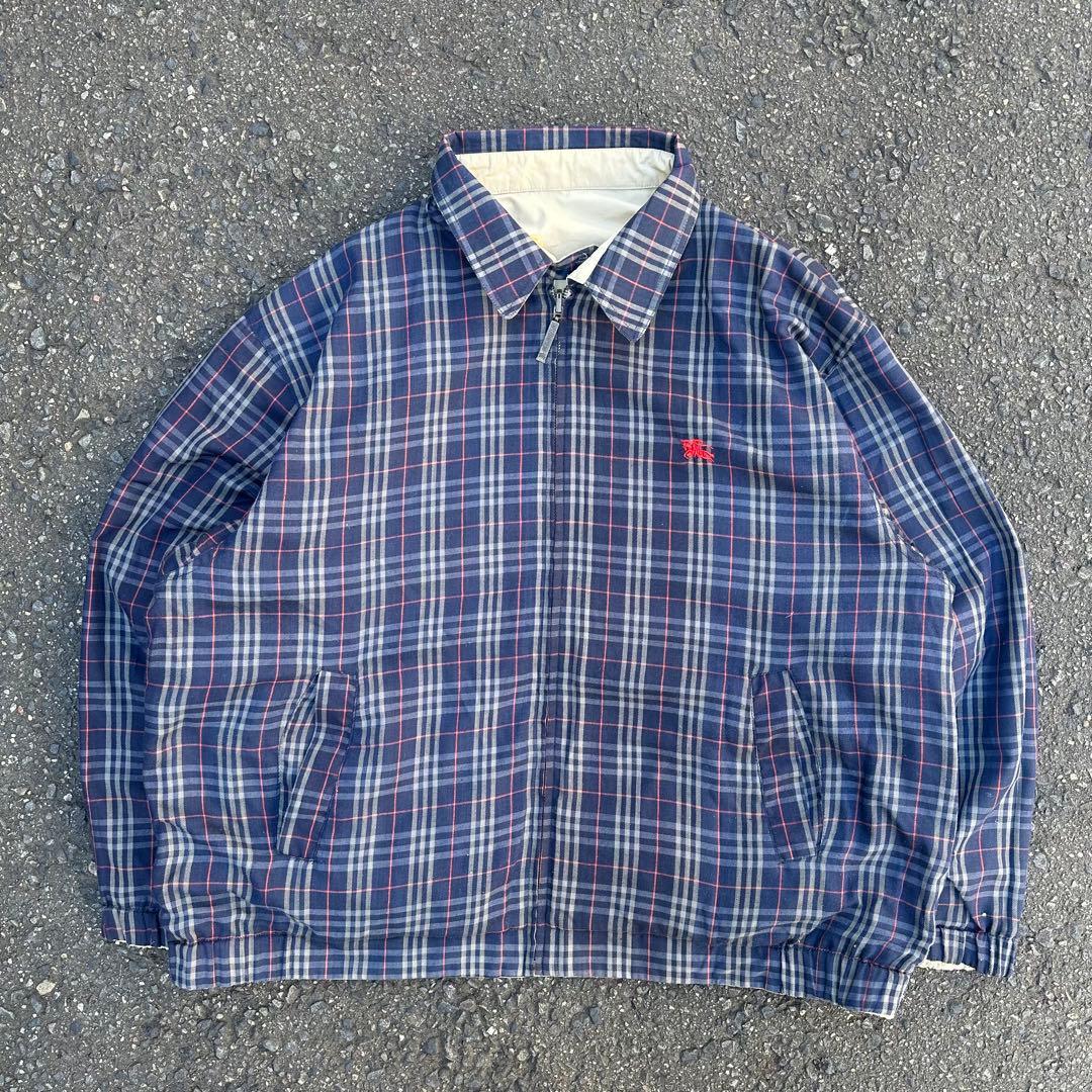 90s BURBERRY LONDON リバーシブル スイングトップ チェック