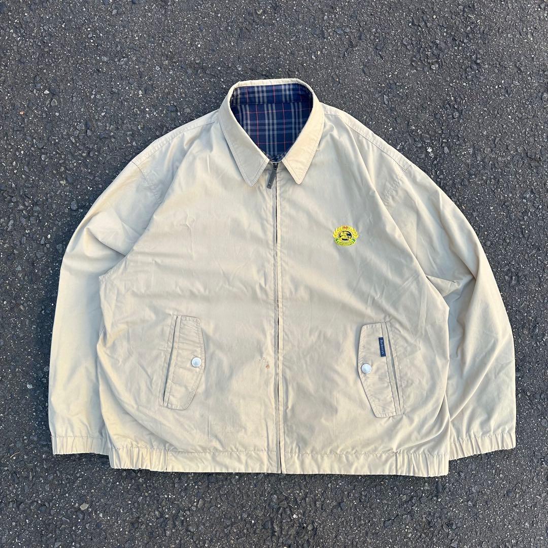 90s BURBERRY LONDON リバーシブル スイングトップ チェック