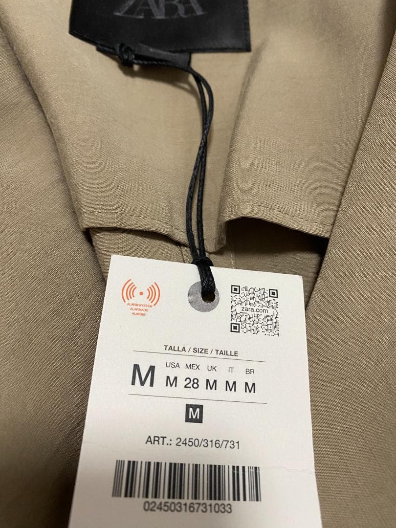 ZARA ZW COLLECTION ショートフルイドトレンチコート M