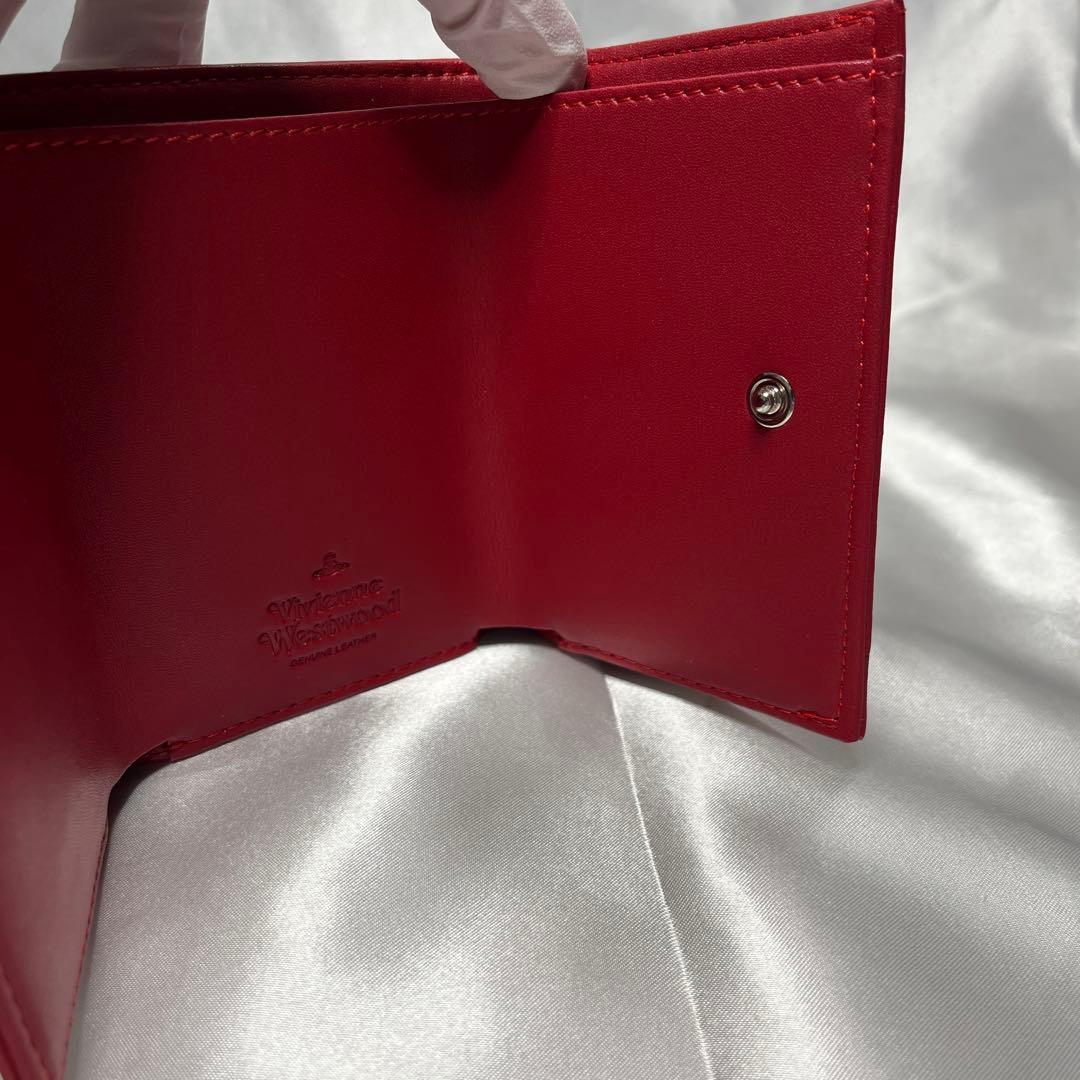 新品VivienneWestwood 赤 レッド ヴィヴィアン内装 三つ折り財布
