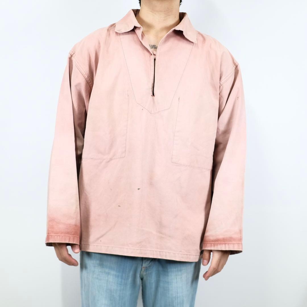 60s-70s Le Glazik フィッシャーマンスモック フランス製 ピンク