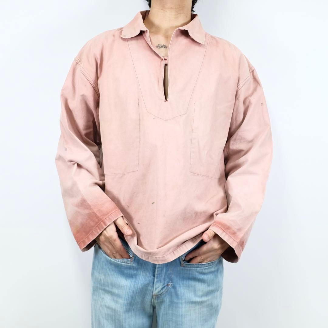 60s-70s Le Glazik フィッシャーマンスモック フランス製 ピンク