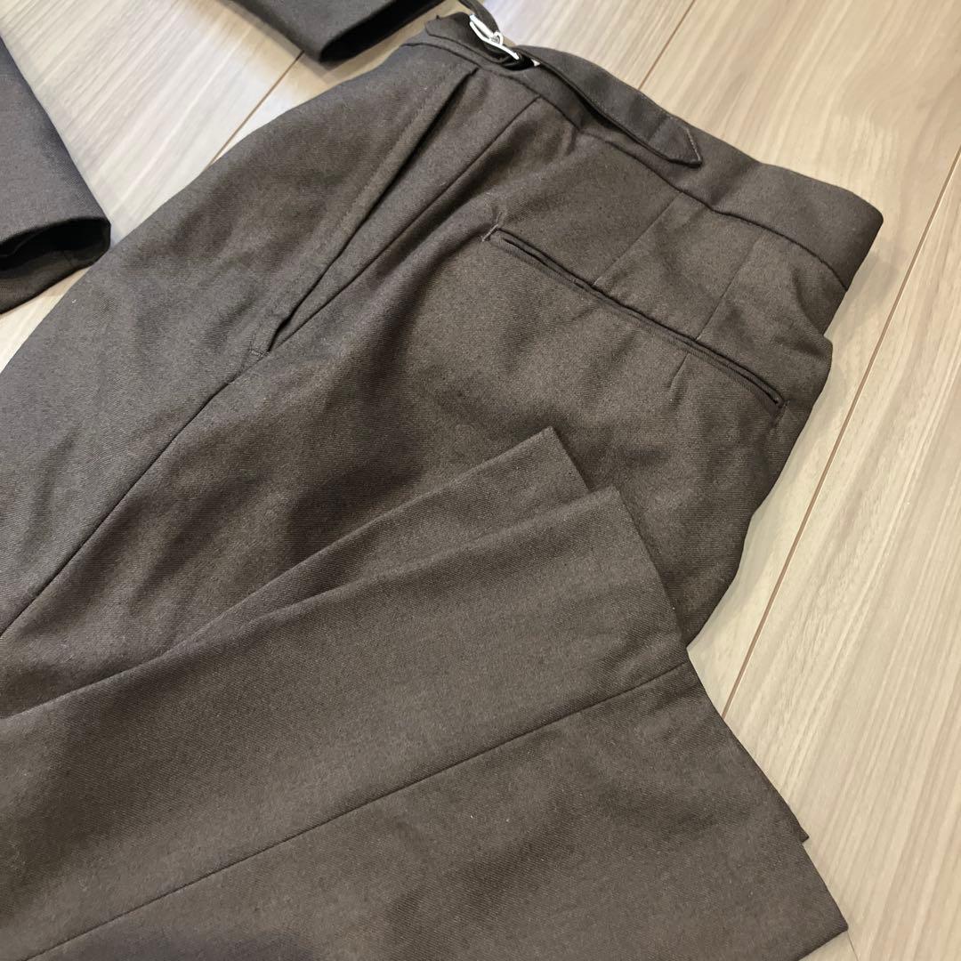 Lui's ブラウン スーツ ノーカラー サイズS×M
