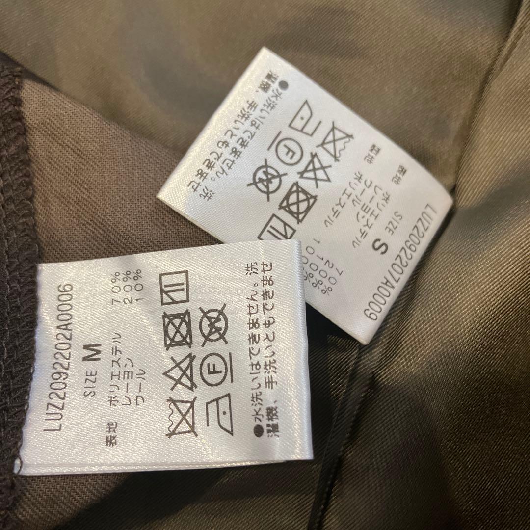 Lui's ブラウン スーツ ノーカラー サイズS×M