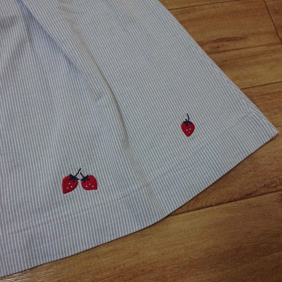 ファミリア 90 いちご刺繍フリルワンピース