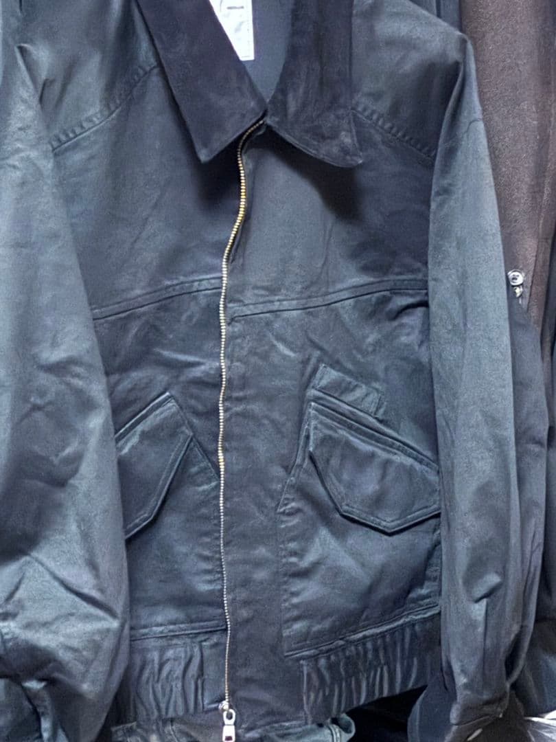 ジャケット・アウター ancellm 26ss ZIP BLOUSON(BLACK)