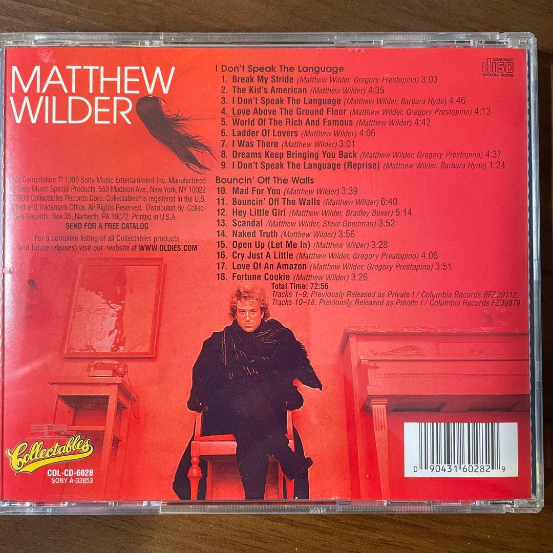 洋楽 AOR CD MATTHEW WILDER 18 Original Classi
