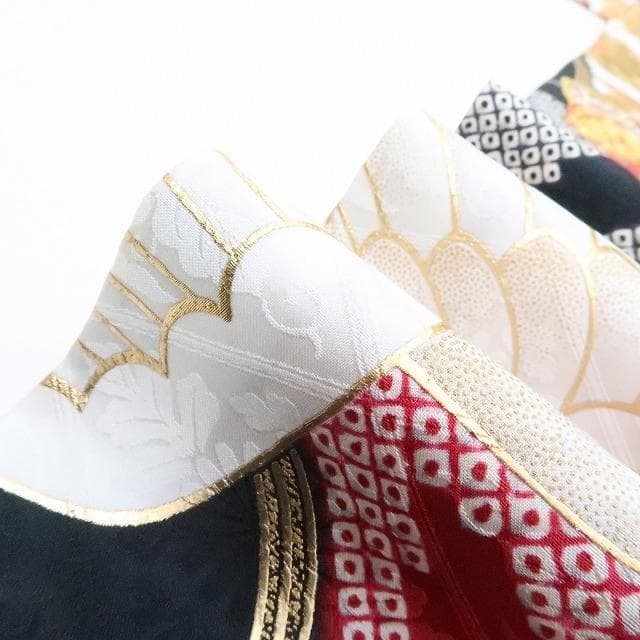 まり 美品 金駒刺繍 着物 正絹 トール 成人式 振袖 3744