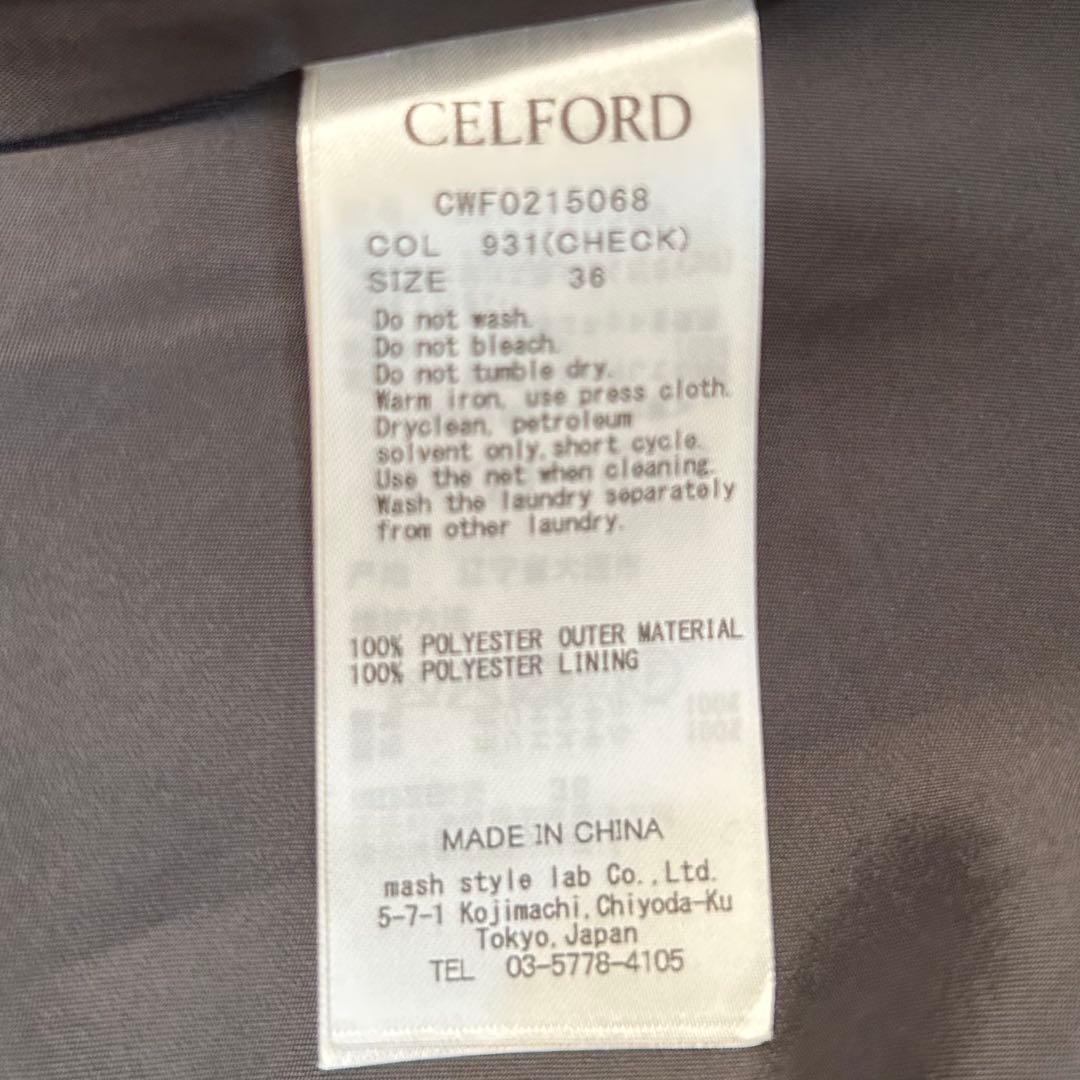 美品⭐︎CELFORD セルフォード トリプルクロスワンピース千鳥格子S
