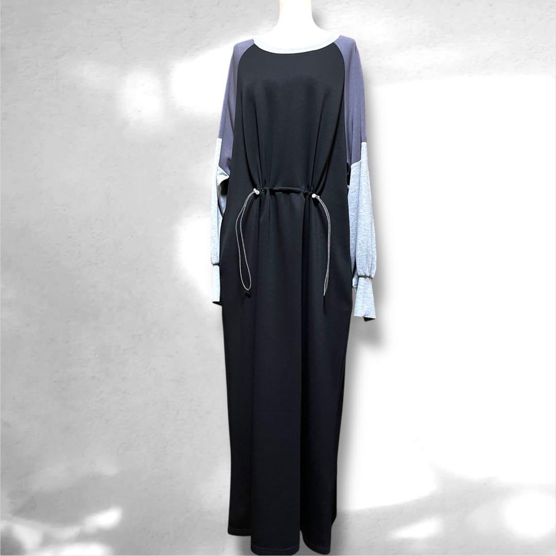 ♥️新品未使用♥️ MICALLE MICALLEバイカラーふわもちカットワンピース
