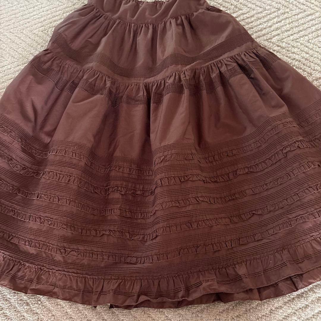 ピンクハウス KANEKOISAO ブラウン フレアスカート