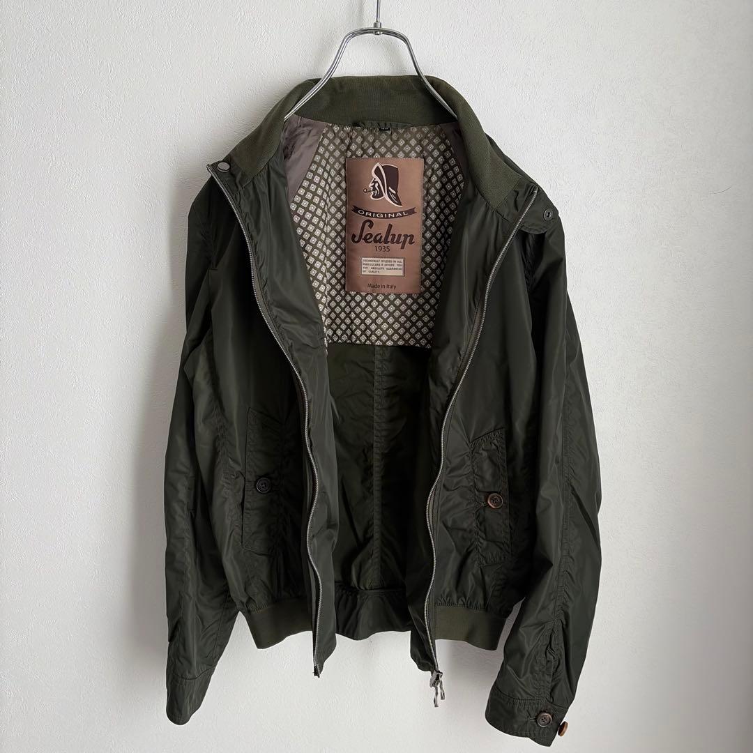 Sealup ナイロン　ボマージャケット　ブルゾンオリーブグリーン 46