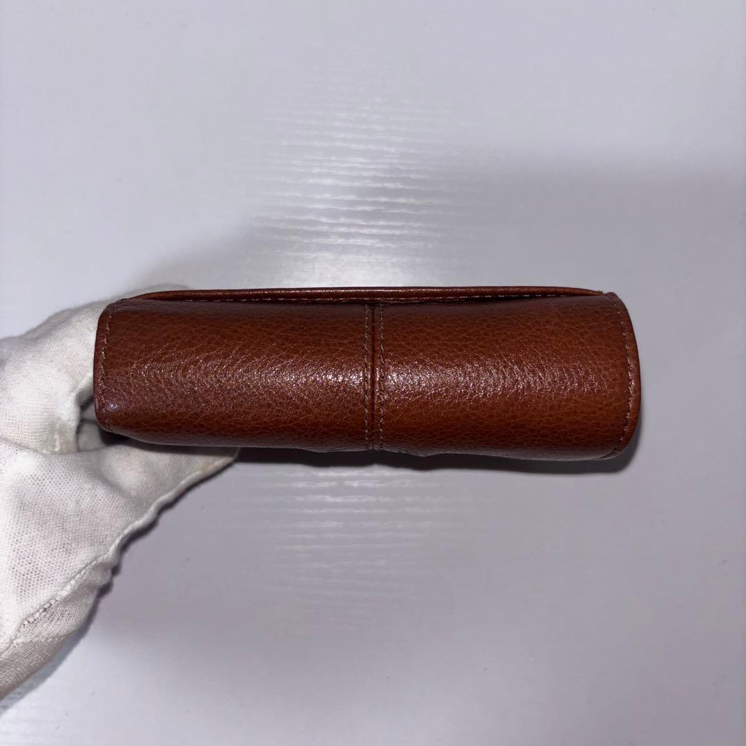 0077 新品、未使用 COACH レザー 金馬車ロゴ 折り財布