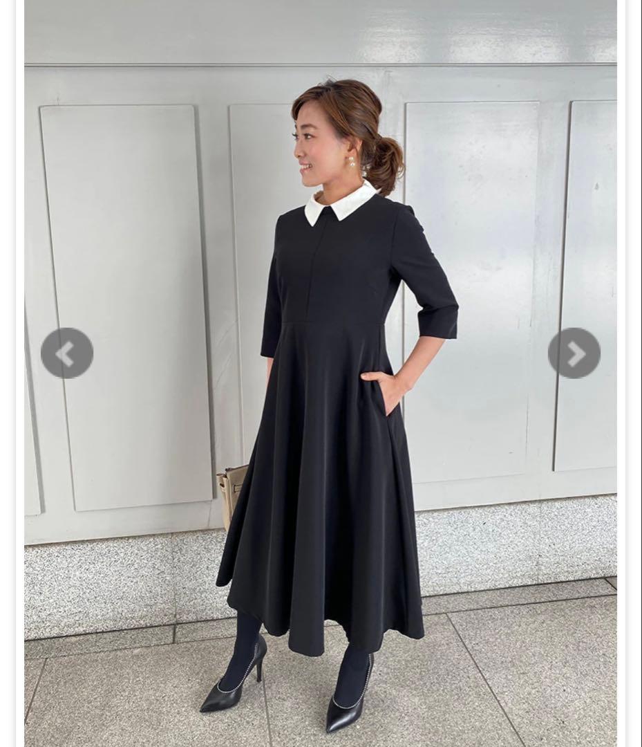 ST.ROONEY クレリックフレアワンピース 襟付き 黒 超美品です‼️