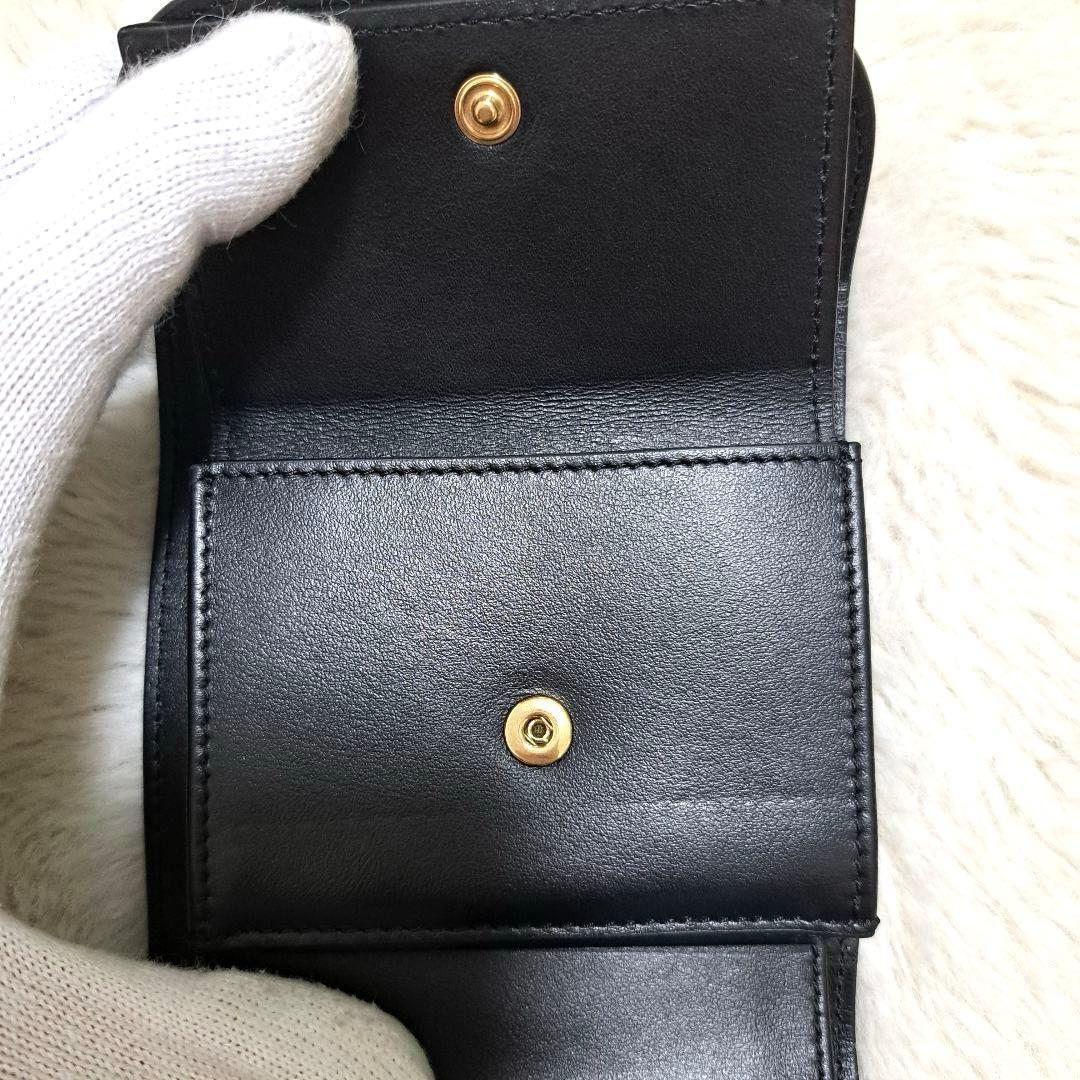 なぬ✨未使用級　付属品完備✨セリーヌ　三つ折り　トリオンフ　シャイニー