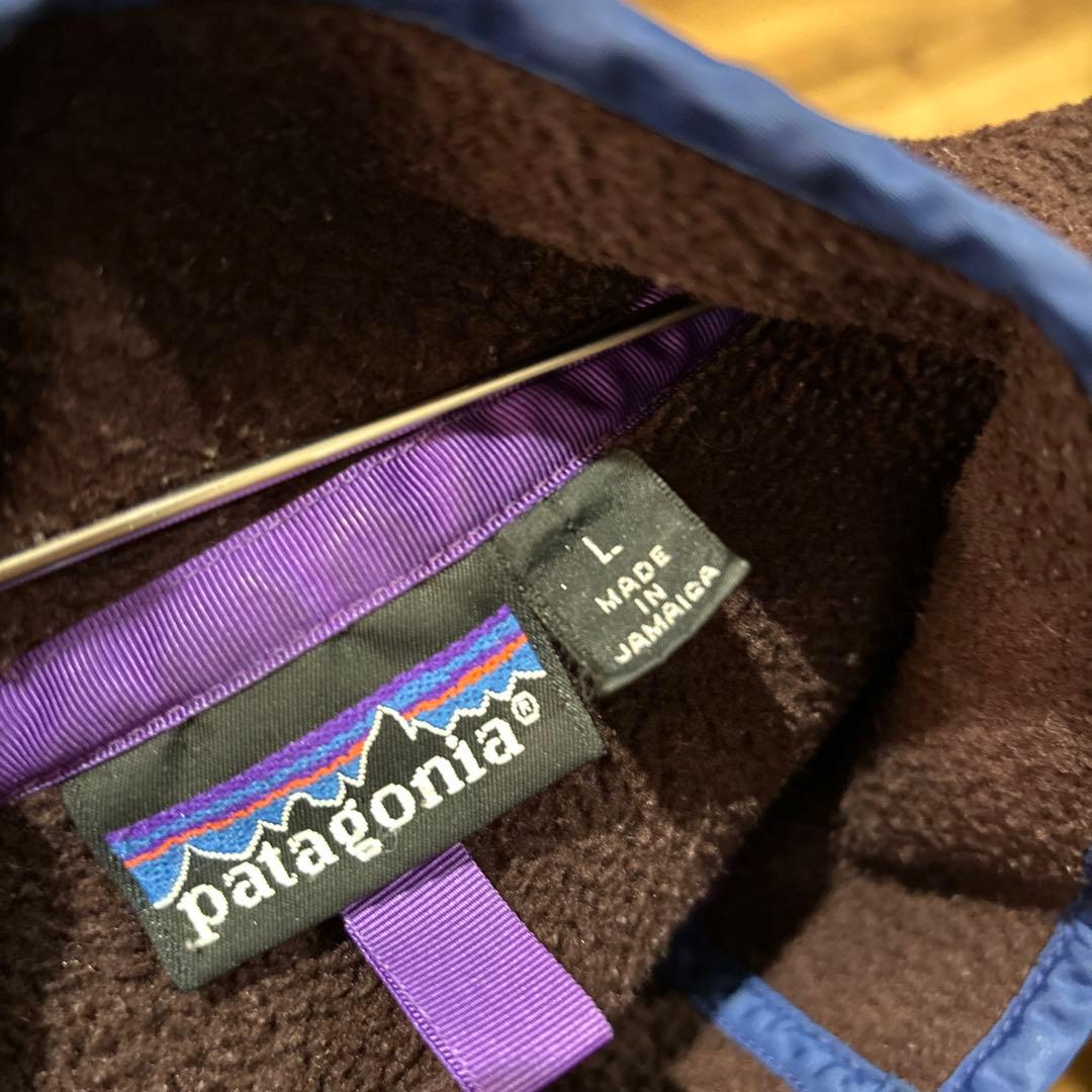 L 希少モカ90s paragonia スナップT トラヴィス着用 フリース