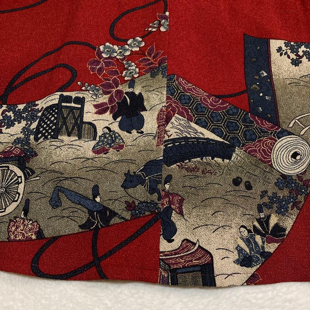 詩仙堂 BY HITOSHI 羽織り　ちりめん　ワイド ロングワンピース F