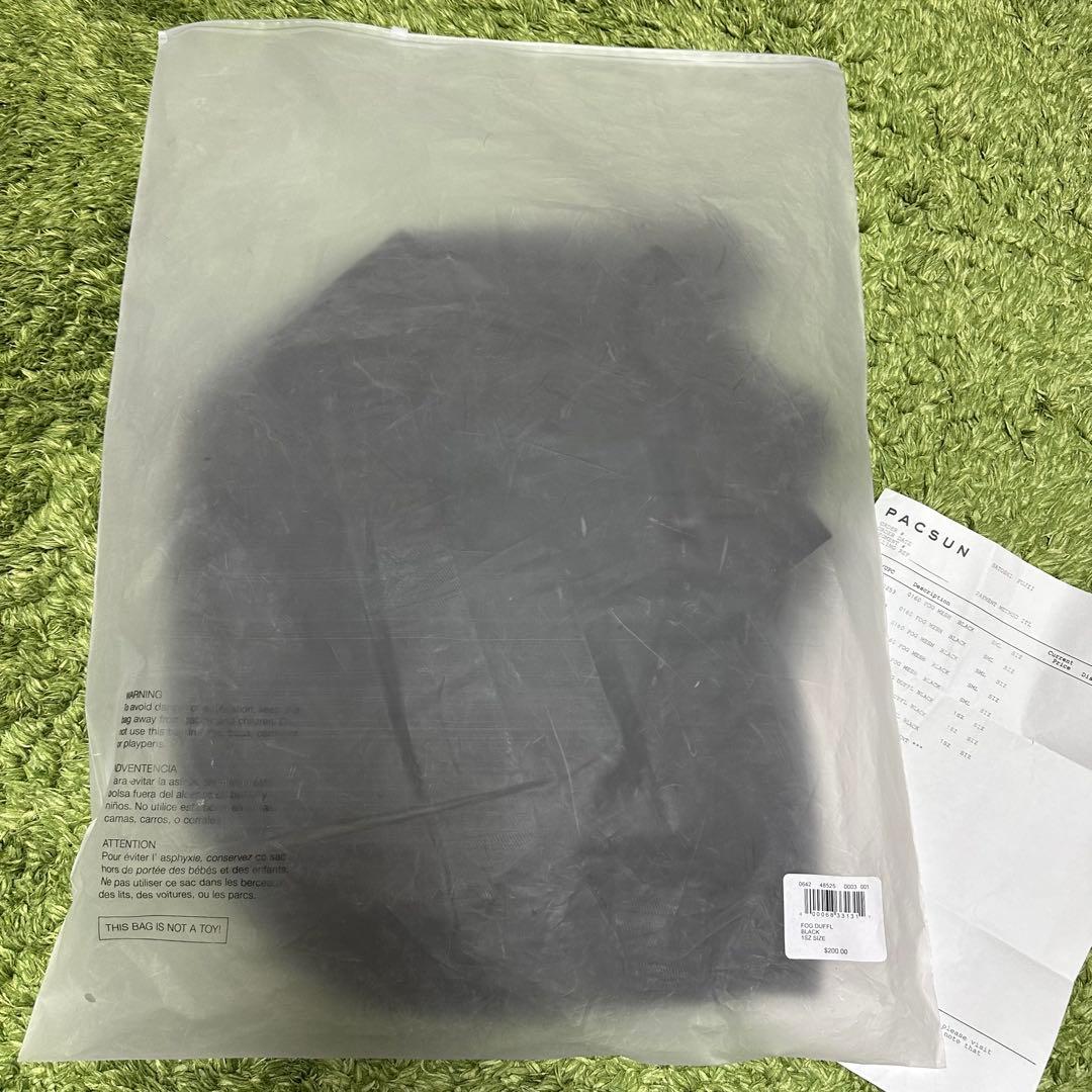 FOG Essentials エッセンシャルズ ダッフルバッグ 黒