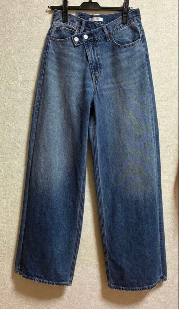 MOUSSY CROSS WAIST WIDE STRAIGHT サイズ2