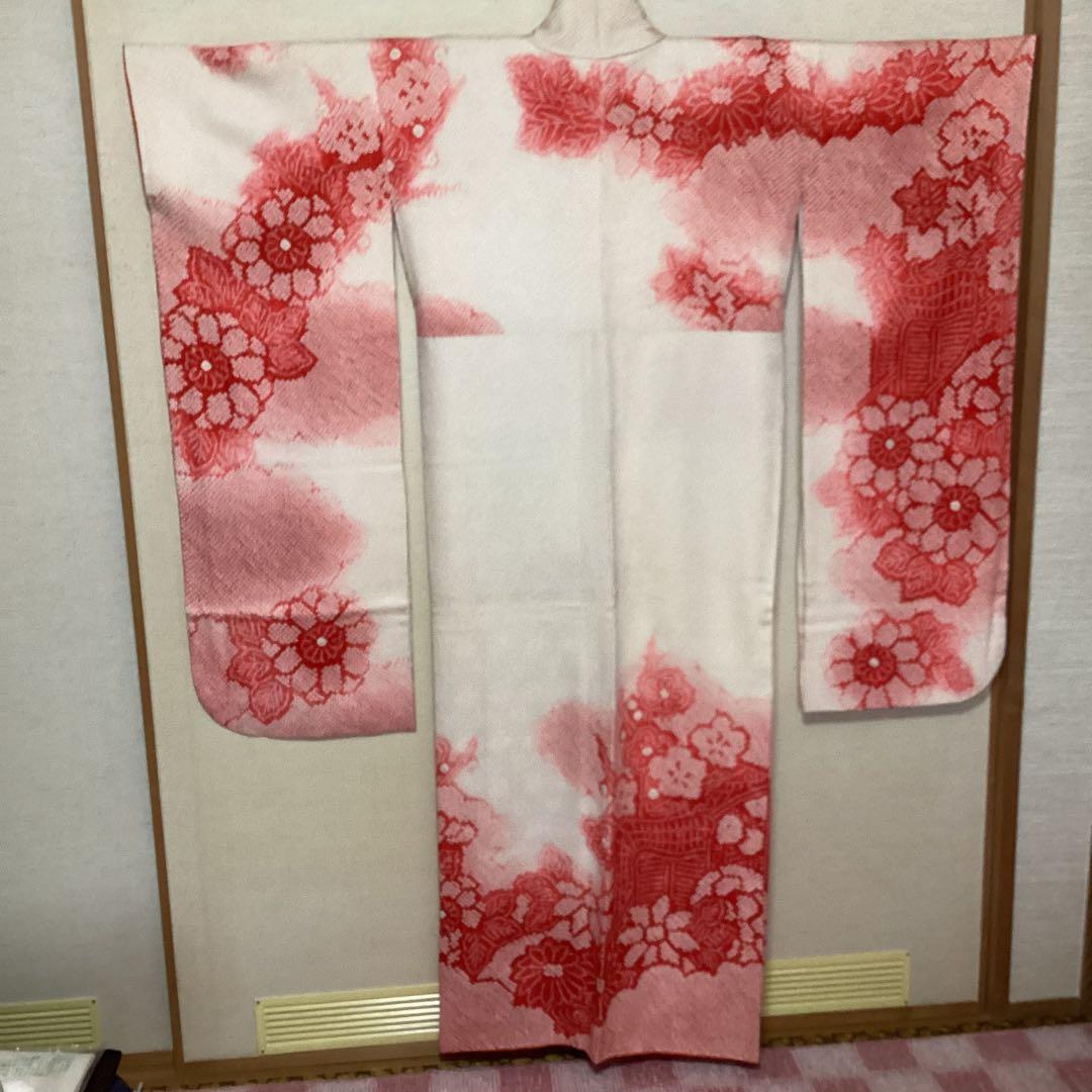 未使用　藤娘きぬたや総絞りの振り袖