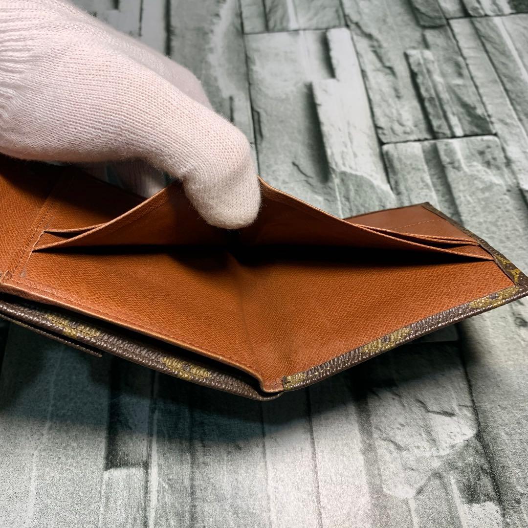 ルイヴィトン モノグラム ポルトモネビエ　カルトクレディ Wホック ニつ折り財布
