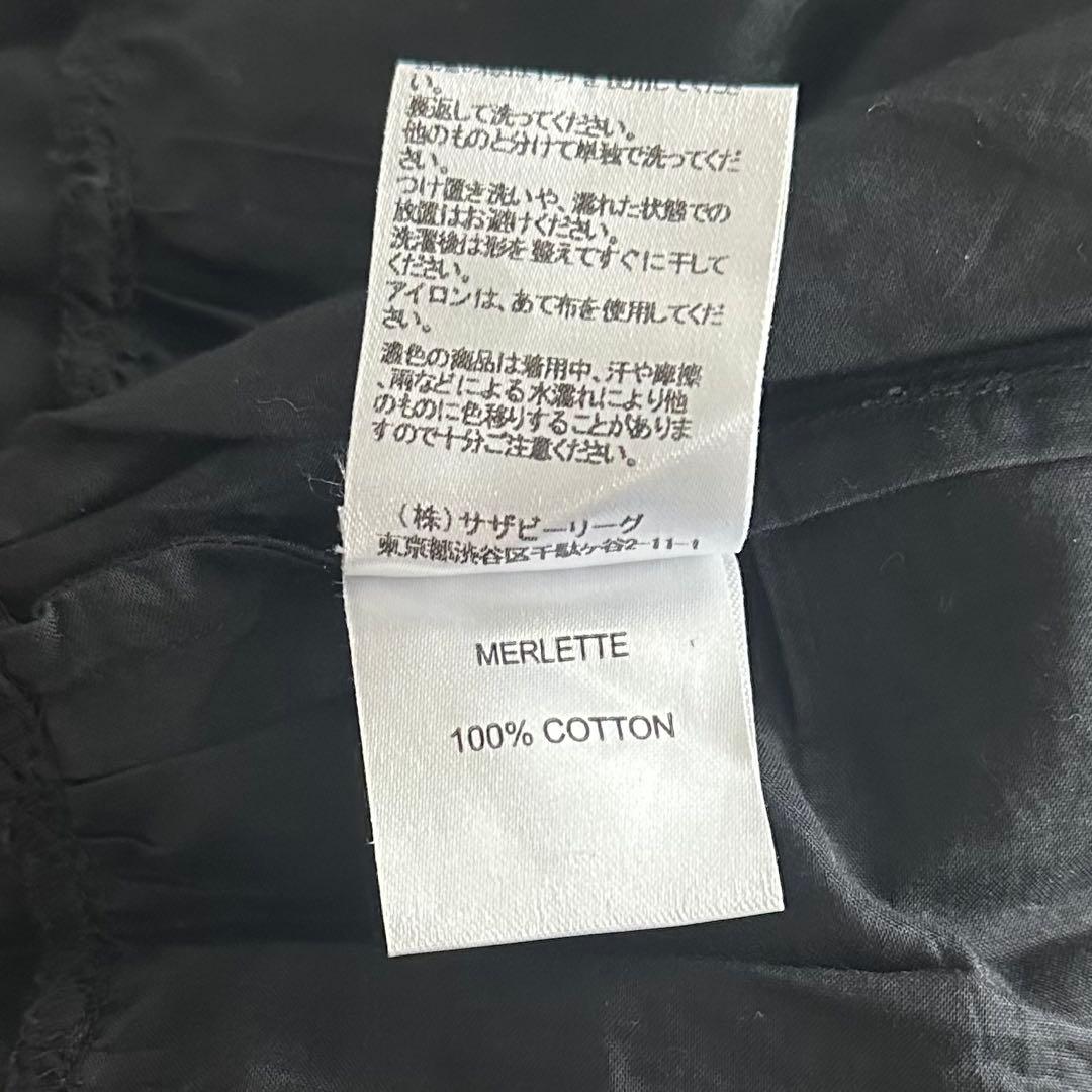 Merlette ソリマン ティアード ワンピース チュニック S ブラック