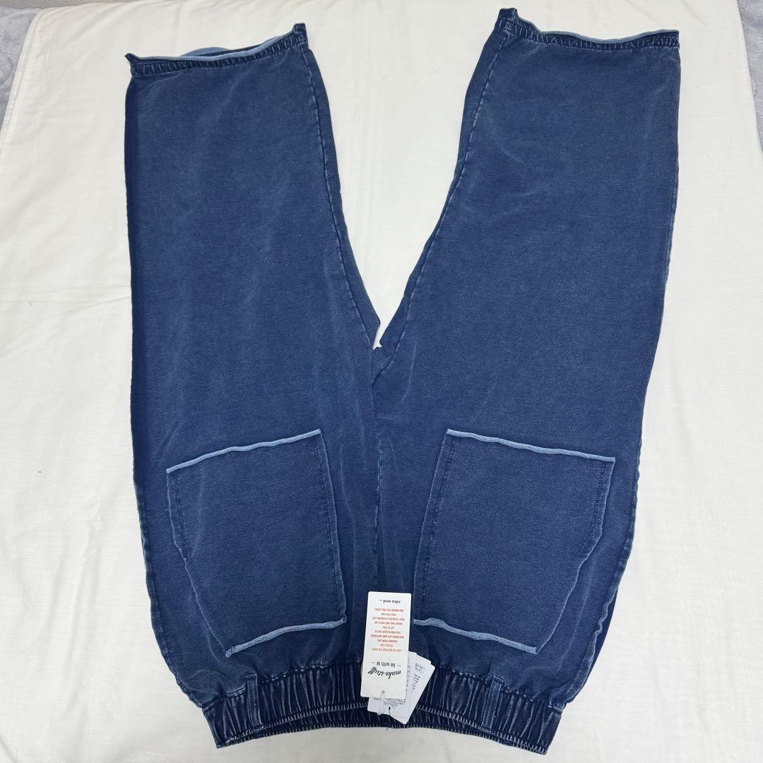 【タグ付き新品】ニコアンド★ Misayoラクカジ裏毛パンツ　インディゴ　M