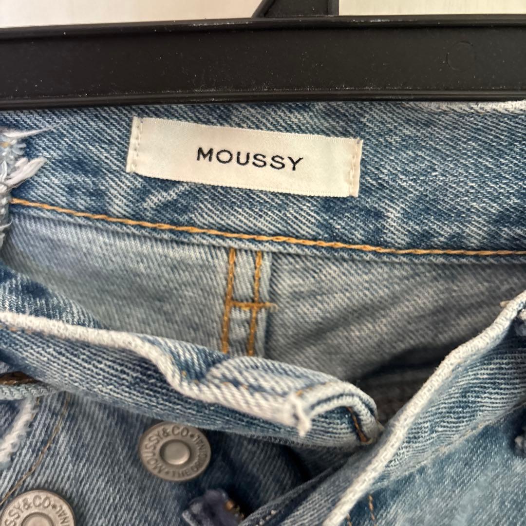 パンツ Moussy CROSS WAIST WIDE STRAIGHT 0