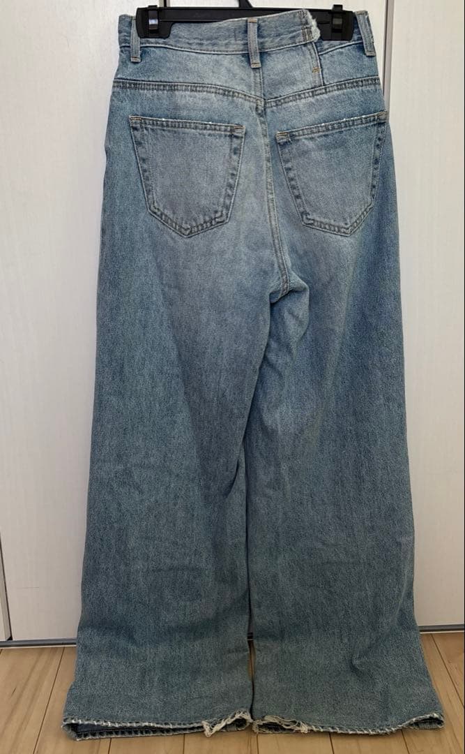 パンツ Moussy CROSS WAIST WIDE STRAIGHT 0