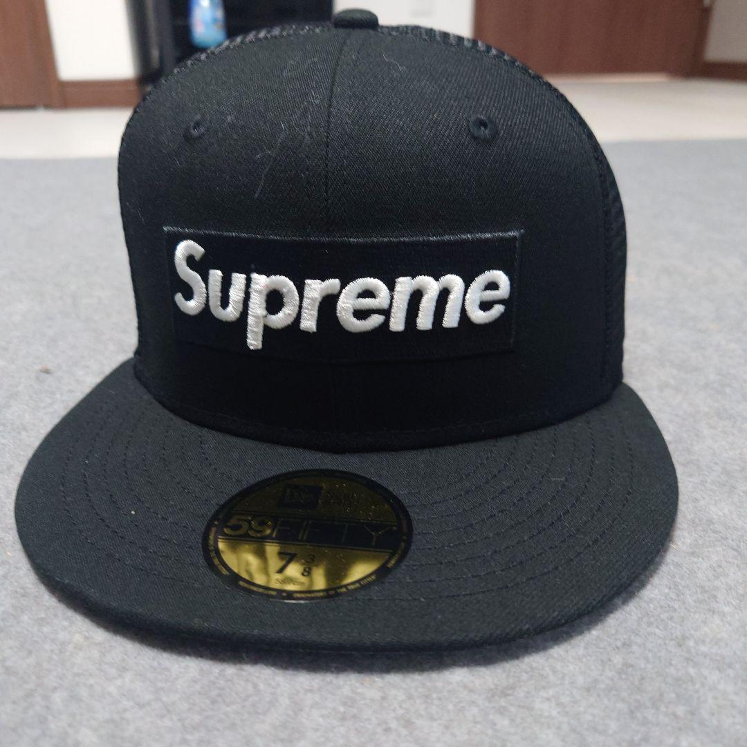 Supreme ブラック ベースボールキャップ 7 3/8
