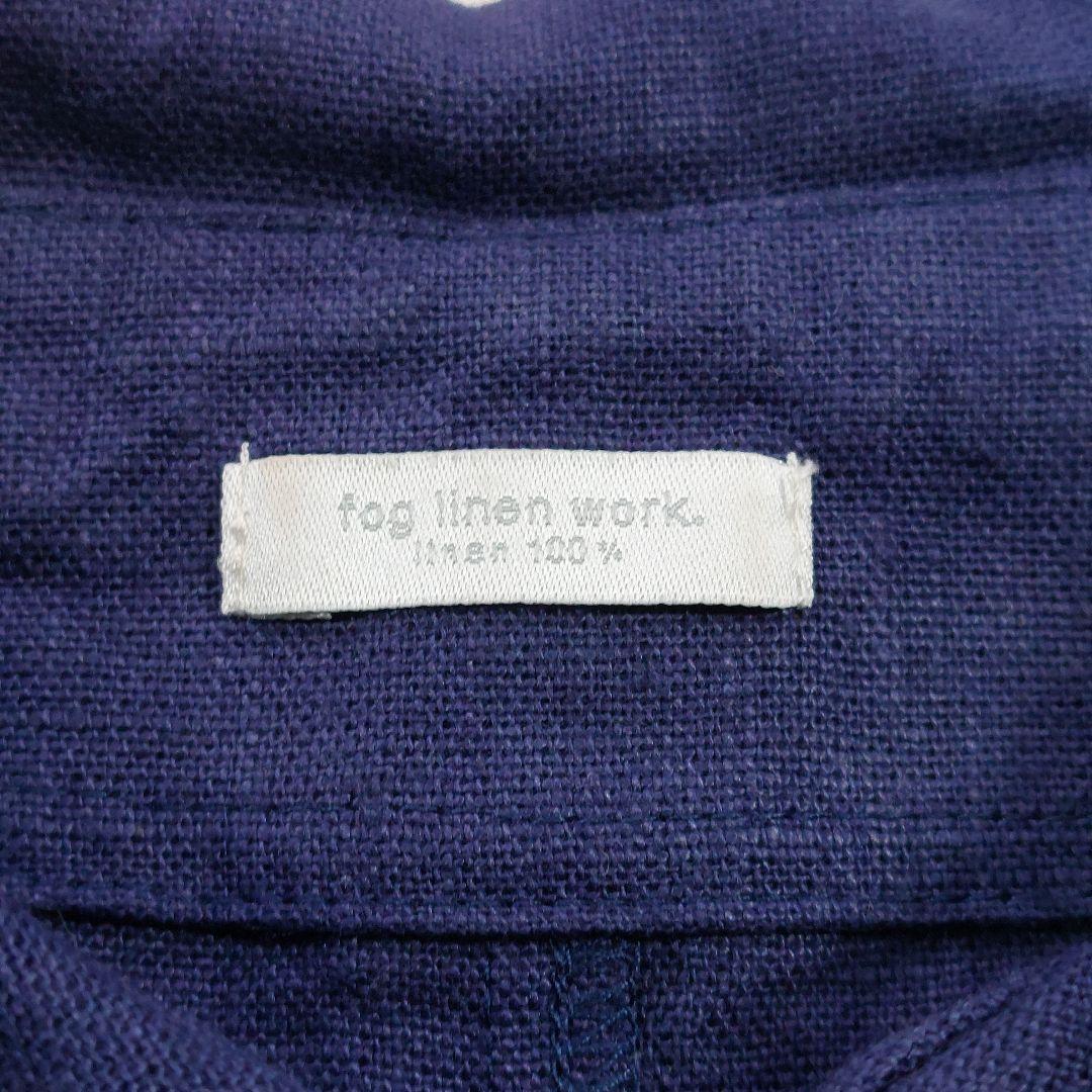 美品 フォグリネンワーク あっこたん別注 そよ風リネンコート 紺
