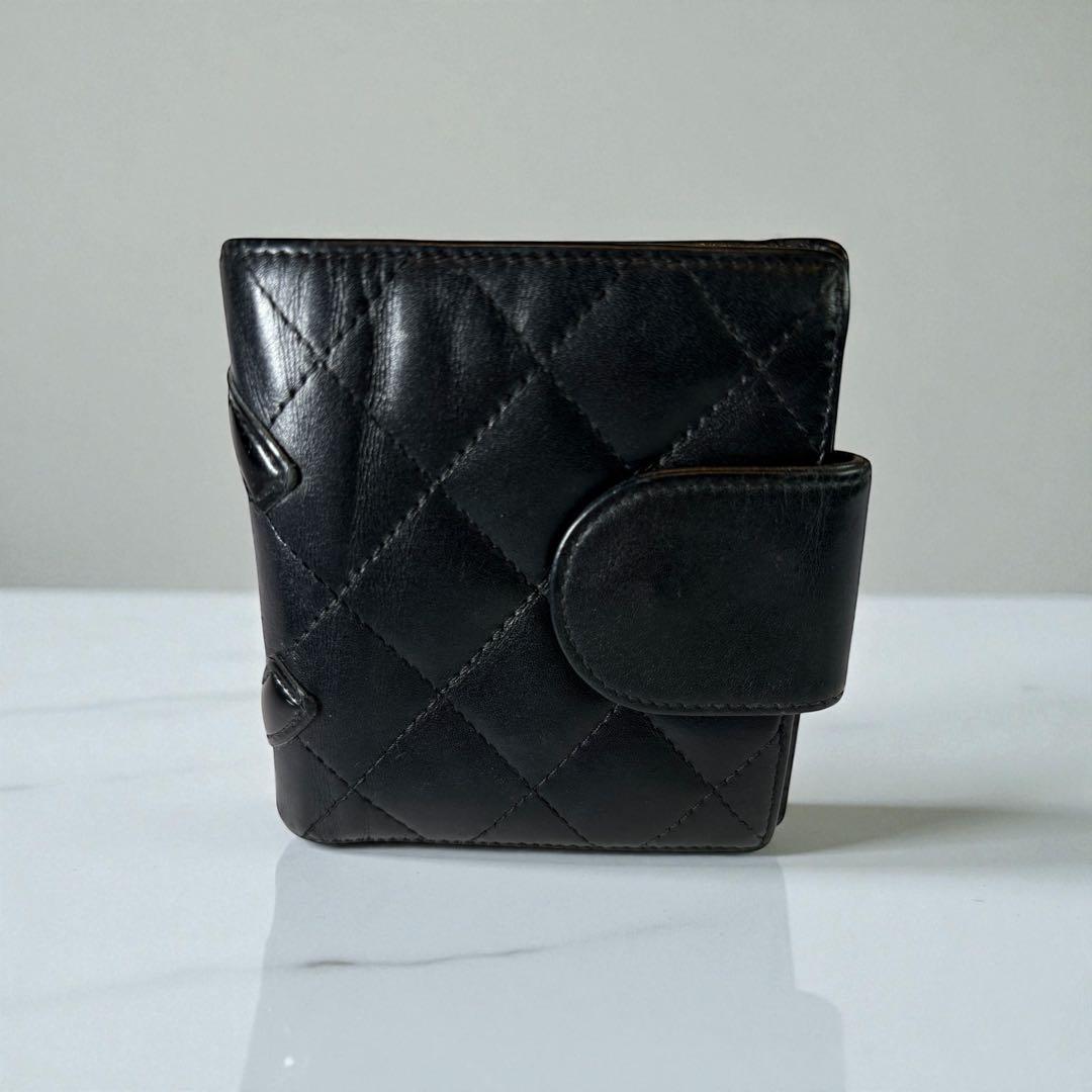 H*e様 CHANEL シャネル 財布 ラムスキン カンボンライン がまぐち