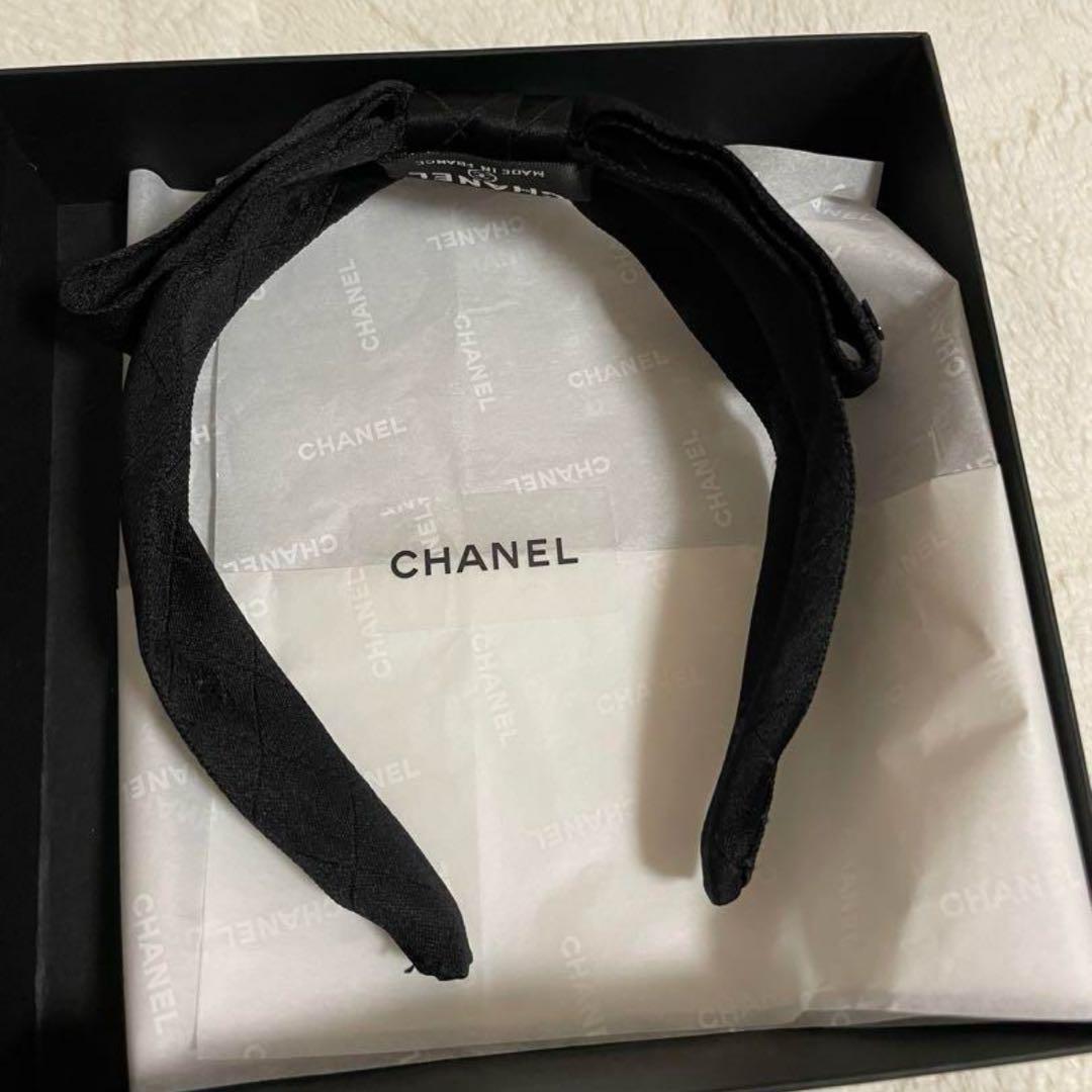 未使用☆正規品　レア　CHANEL　リボンヘアバンド　カチューシャ　ココマーク