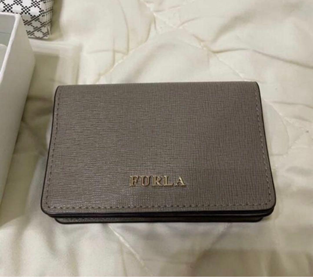 FURLA グレー 名刺入れ カードケース 箱あり 値下げ交渉可！⭕️