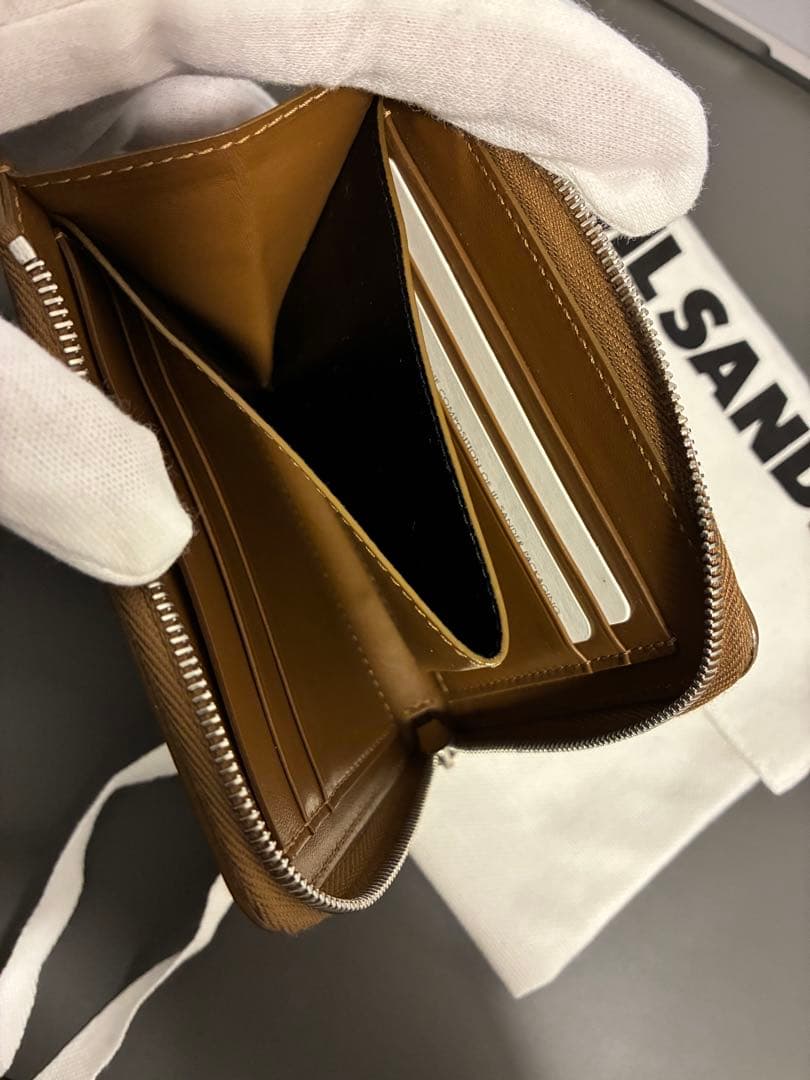 本物新品未使用　JIL SANDER ブラウン 折り財布