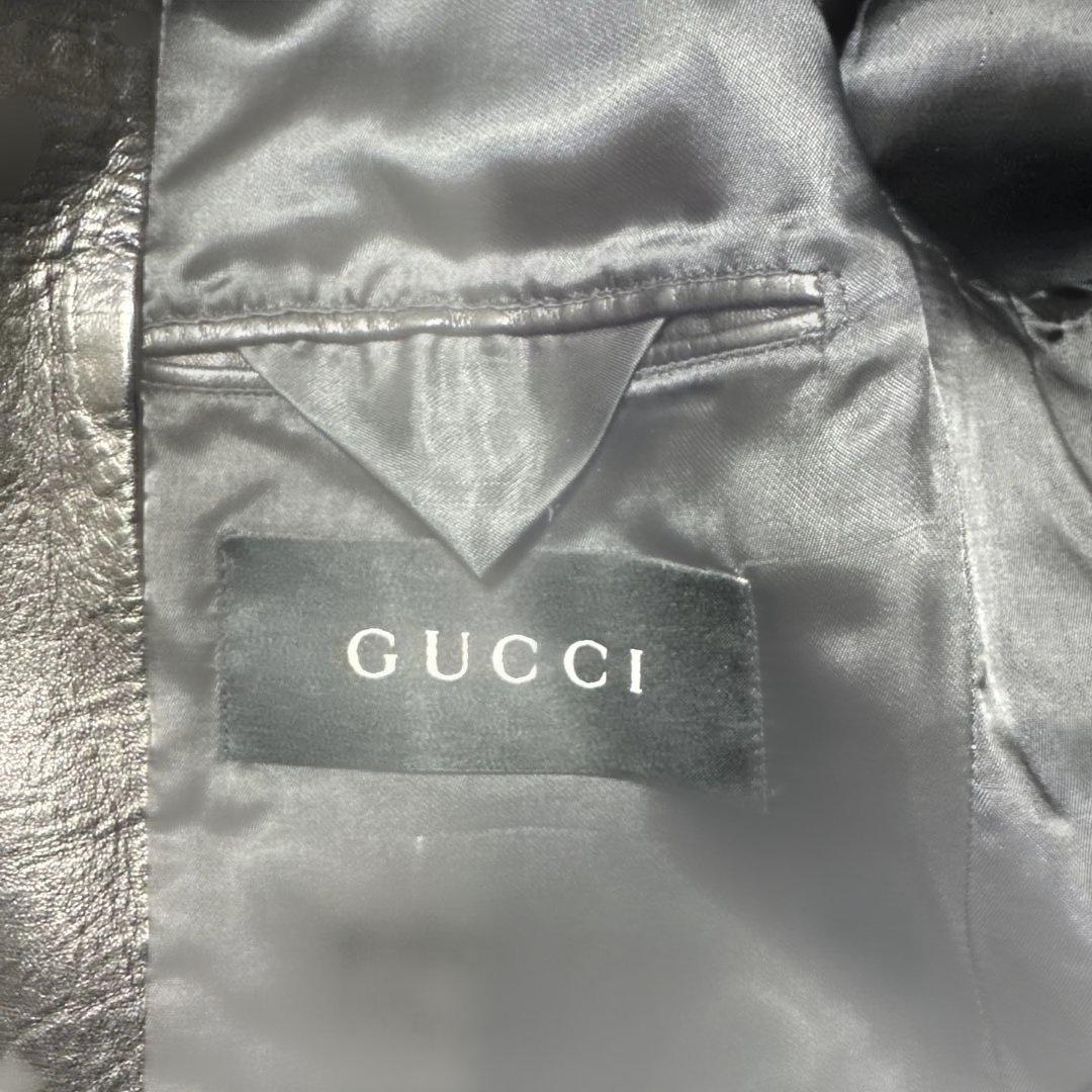 GUCCI グッチ レザージャケット トムフォード期 ブラック カーフスキン