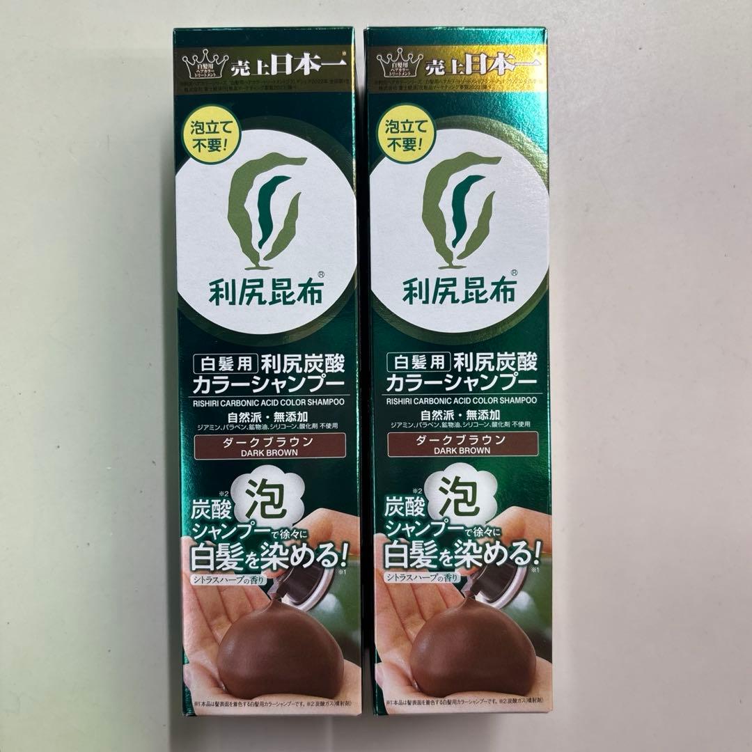 新品 利尻炭酸カラーシャンプー ダークブラウン×２本 トリートメント