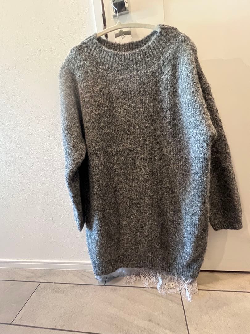 PROPORTION BODY DRESSING ミニレースニットワンピース