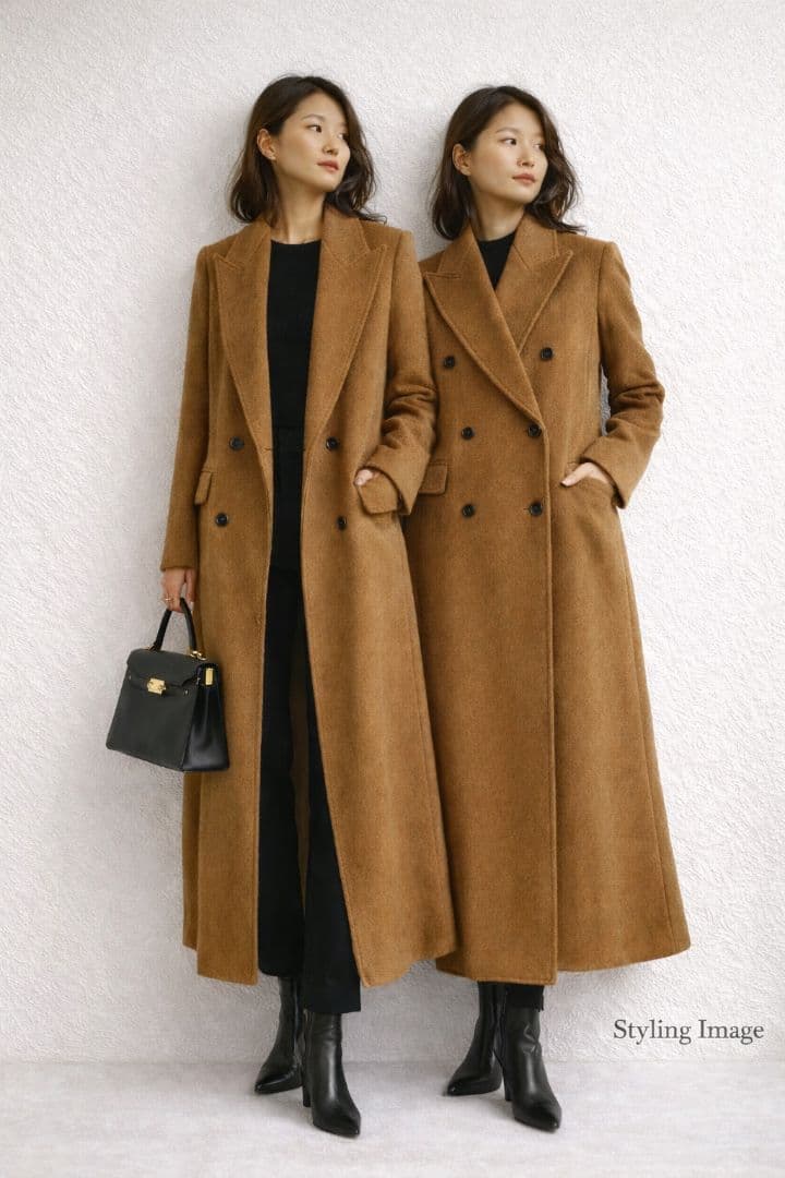 Max Mara カシミヤ100% ロングコート 白タグ キャメル イタリア製