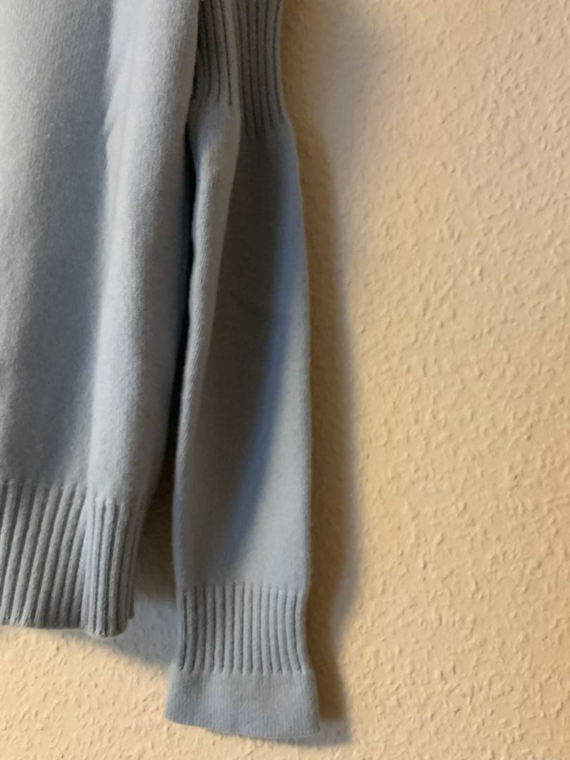 CHANEL ベルト付スカイブルー カーディガン 36
