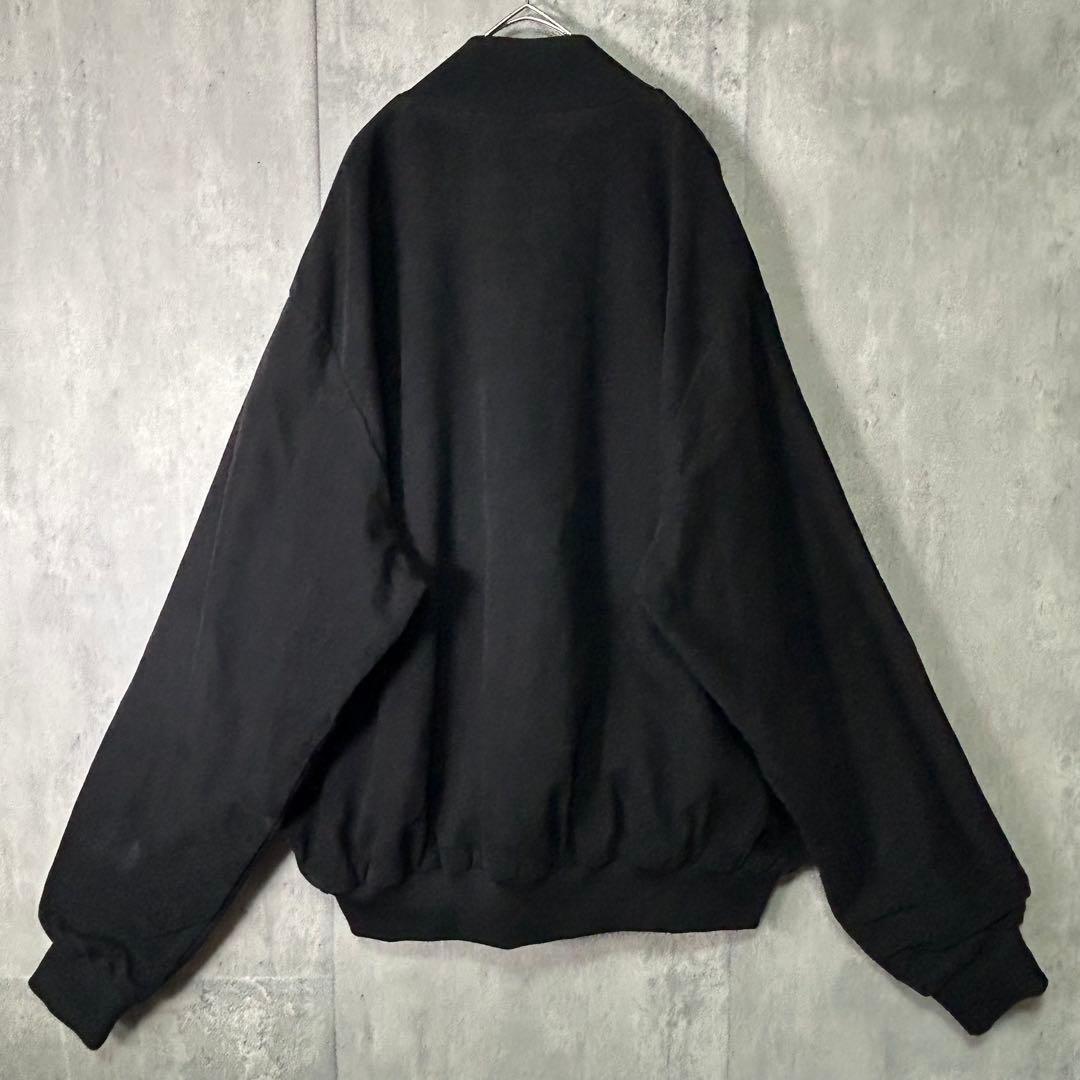 90s USA製 ヴィンテージ 刺繍 ブルゾン Mobetta 黒 2XL