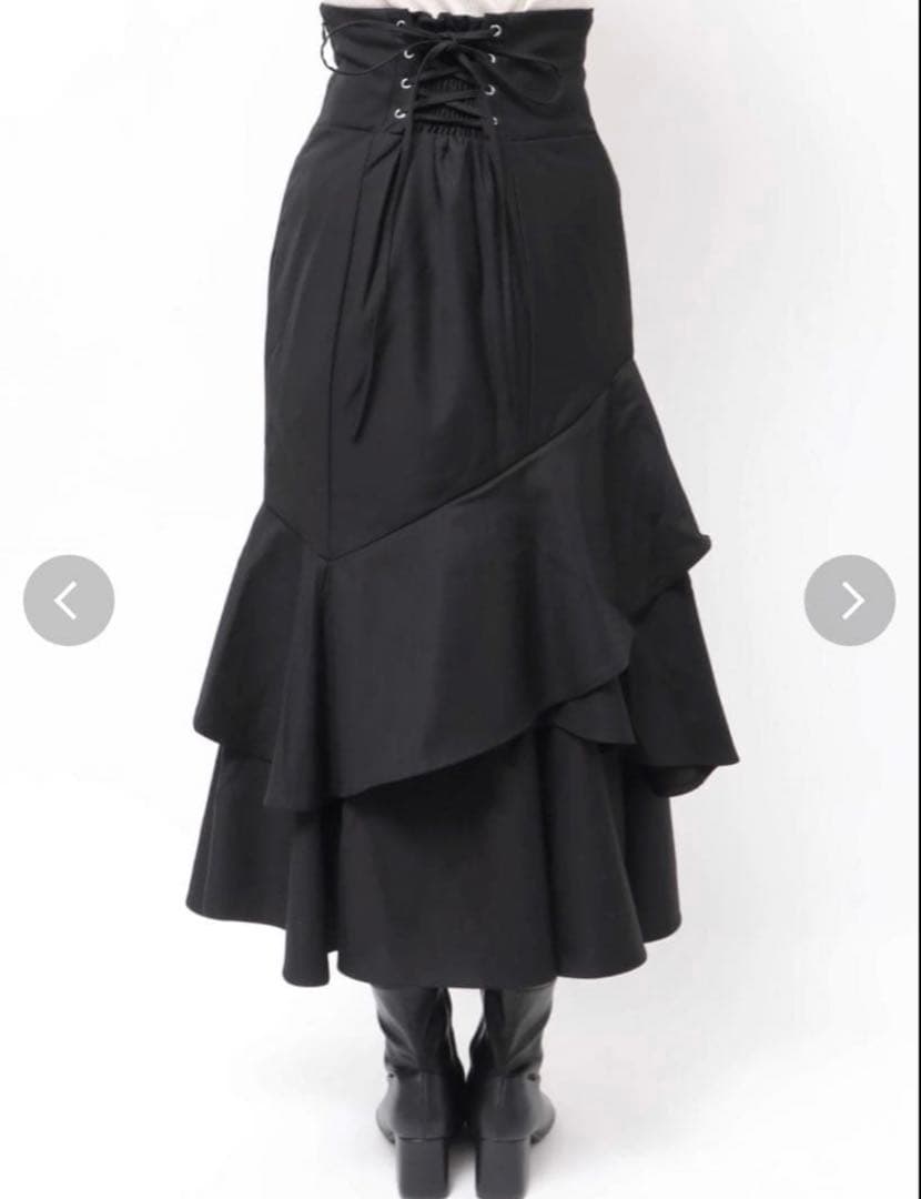 【美品】dazzlinバックレースアップアシメマーメイドスカート