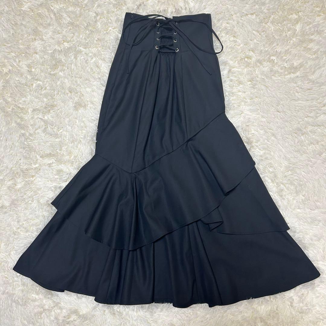 【美品】dazzlinバックレースアップアシメマーメイドスカート