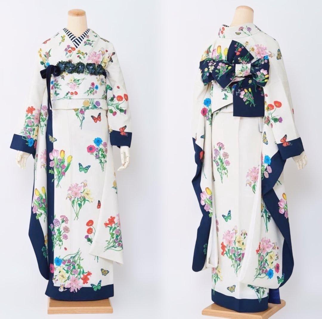 MarMu マーム振袖ガーデンSweet Garden花柄 長襦袢半衿付き