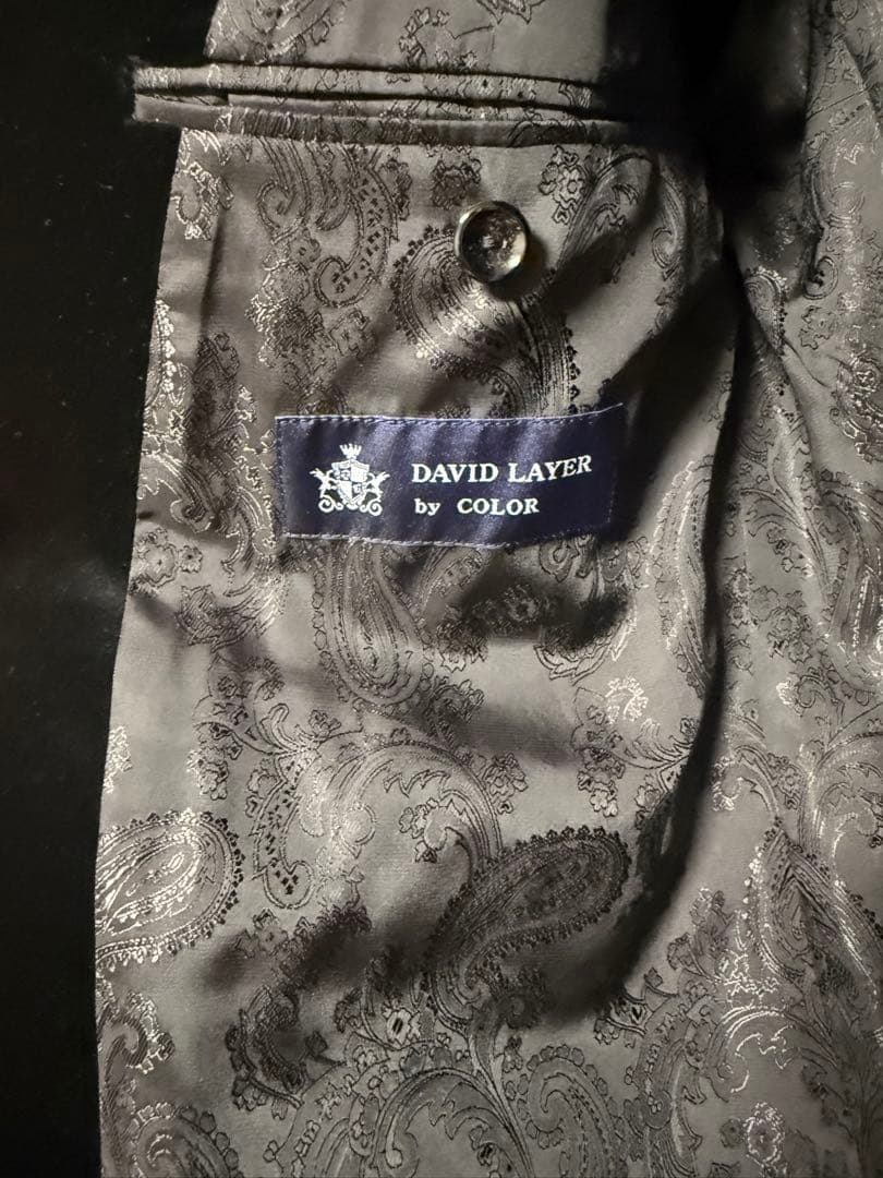 ひ*♪様 DAVID LAYER ブラック ダブルブレスト ジャケット