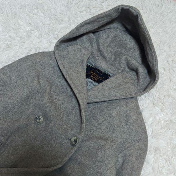 美品　スローブイエナ　ウールカシミヤフーディコート　日本製　スーパー100