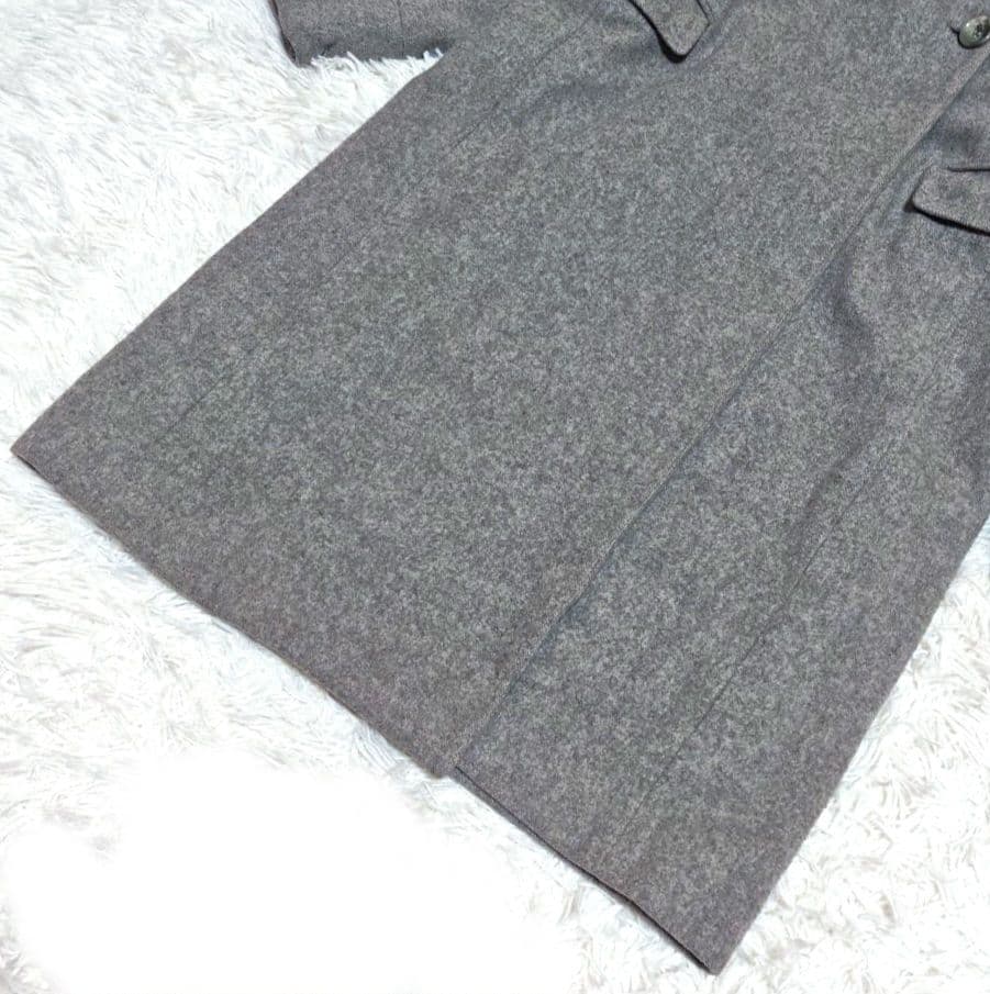 美品　スローブイエナ　ウールカシミヤフーディコート　日本製　スーパー100