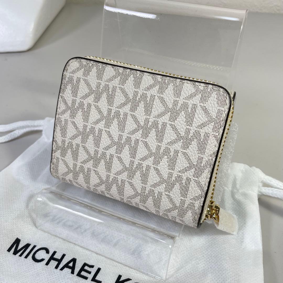 り*あ様 【新品】MICHAEL KORS マイケルコース モノグラム 三つ折り