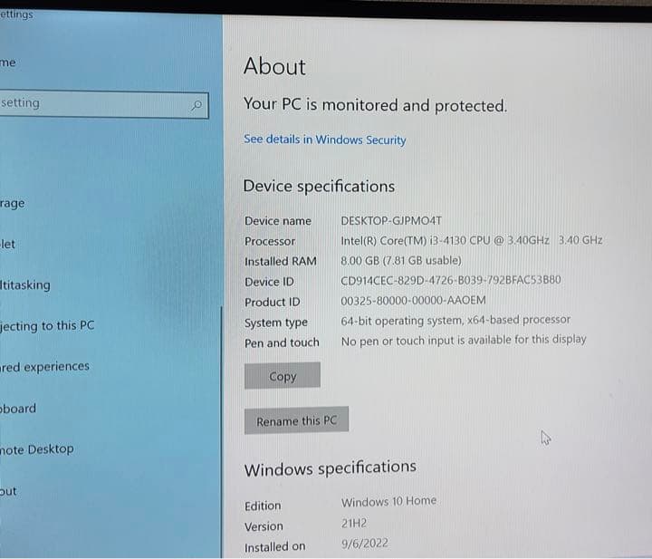 Windowsノート本体 Gateway i5 4130CPU 3.40GHz8Gb 500GB HHD