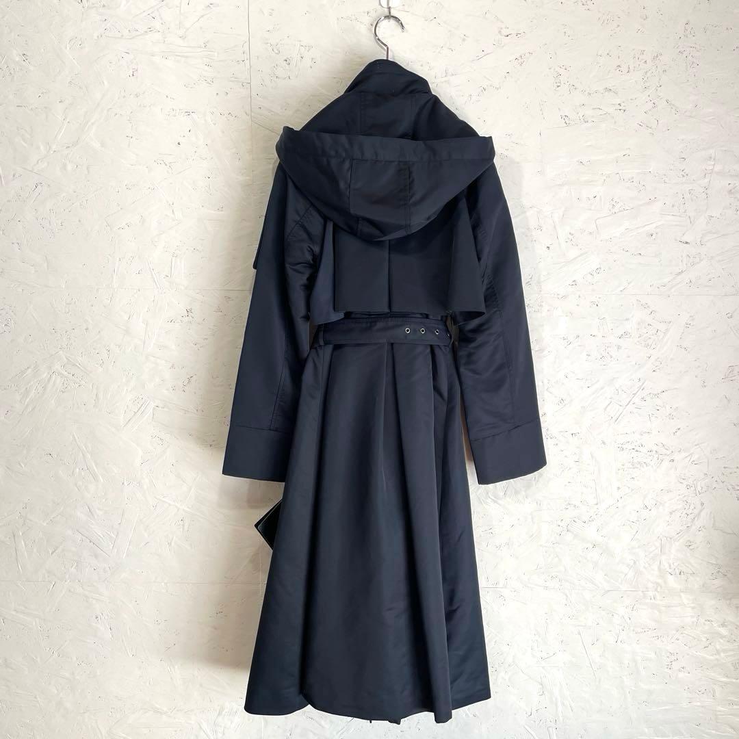 新品タグ付【RUIRUE boutique】2wayフードロングトレンチコート